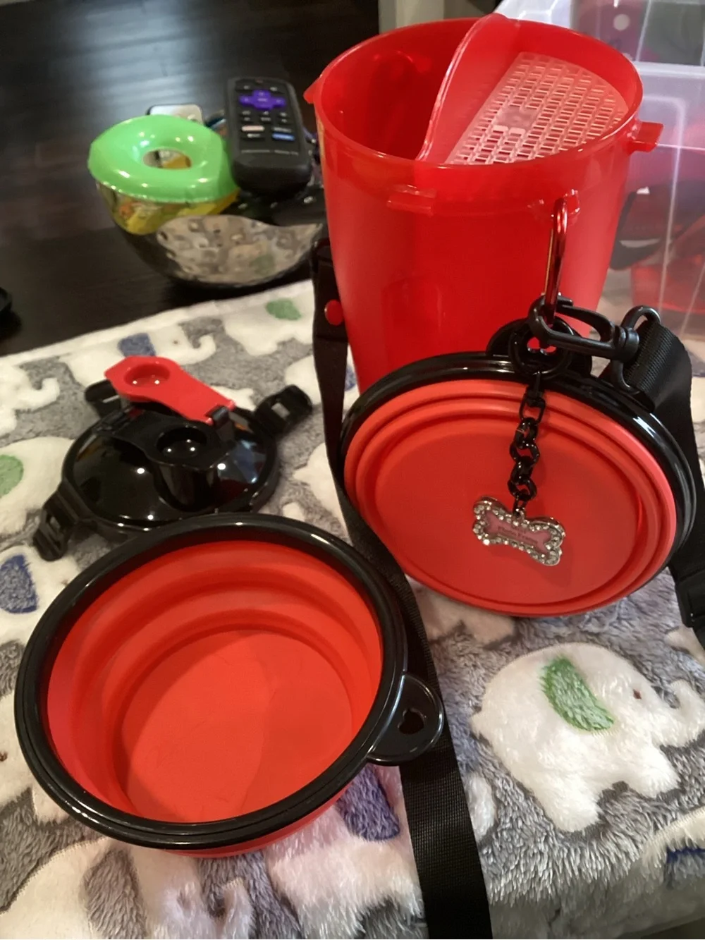 NWOT - Red Dog Leash and Accessory Set - Puppy Kit - BRAND NEW!!!!!!!!!